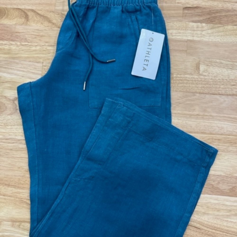 Athleta Retreat Linen Wide Leg Pant NWT